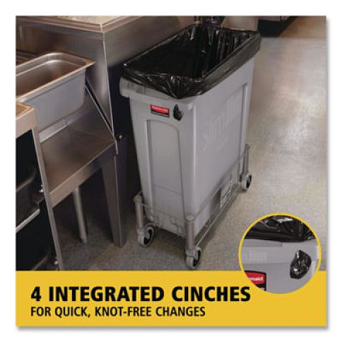 Rubbermaid Commercial Slim Jim with Venting Channels, 23 gal, Plastic, Gray (354060GY)