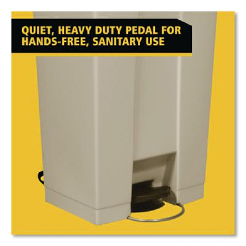 Rubbermaid Commercial Legacy Step-On Receptacle, 23 gal, Polyethylene, Beige (614600BG)