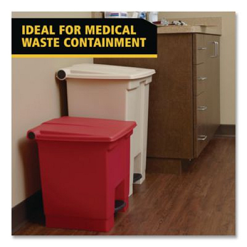 Rubbermaid Commercial Legacy Step-On Receptacle, 23 gal, Polyethylene, Beige (614600BG)