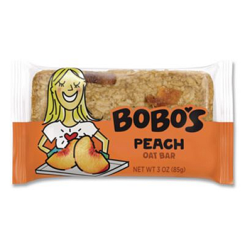 Bobo's Oatmeal Bars, Peach, 3 oz Individually Wrapped, 12/Box (00058)