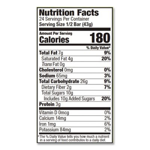 Bobo's Oatmeal Bars, Maple Pecan, 3 oz Individually Wrapped, 12/Box (00059)