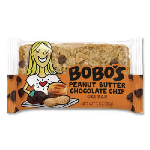 Bobo's Oatmeal Bars, Peanut Butter Chocolate Chip, 3 oz Individually Wrapped, 12/Box (00172)