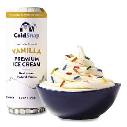 Ice Cream Pod, Vanilla, 5.2 oz Single Serve Pod for ColdSnap Machine, 12/Carton (600038)