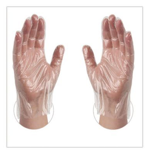X3 by AMMEX Polyethylene Food Safe Industrial Gloves, Powder-Free, Large, Clear, 500/Box, 20 Boxes/Carton (PGLOVEL500XX)