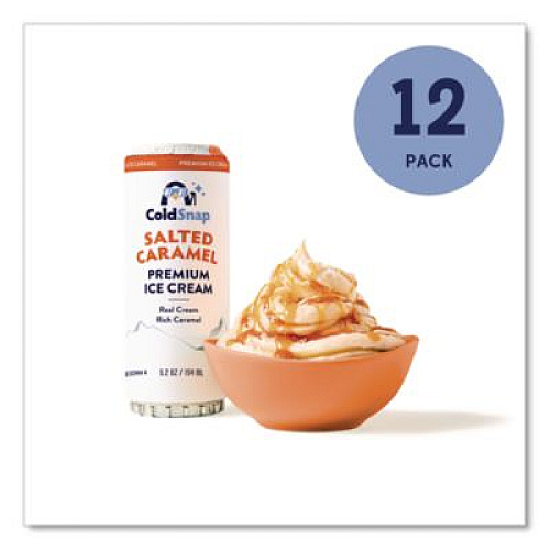 Ice Cream Pod, Salted Caramel, 5.2 oz Single Serve Pod for ColdSnap Machine, 12/Carton (600040)