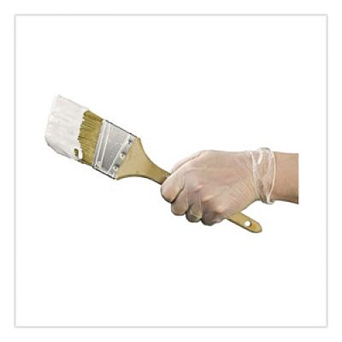 X3 by AMMEX Industrial Vinyl Gloves, Powder-Free, Medium, 3 mil Thick, 9.5" Long, Clear, 100/Box (GPX344100)