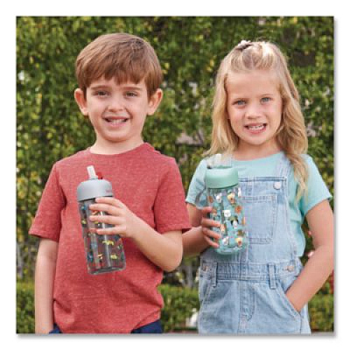 bentgo Puppy Love Plastic Water Bottle, 15 oz, Multicolor (DWB1PPY)
