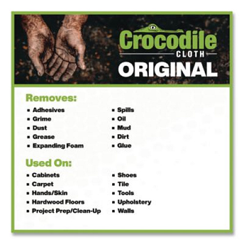 Crocodile Cloth Original Cleaning Cloths, 10 x 15, White, 100/Pack (5900100)
