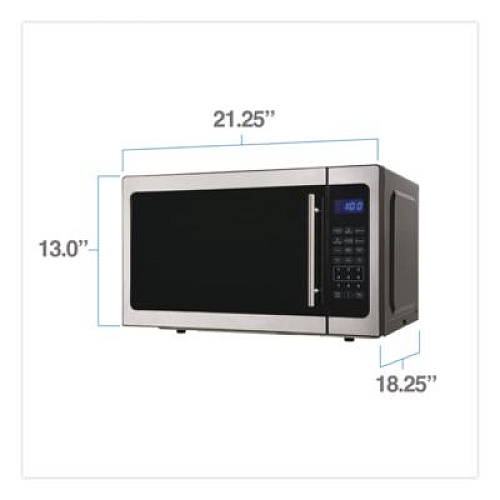 Avanti 1.5 cu ft Countertop Microwave, 1,000 W, Stainless Steel/Black (MT150V3S)