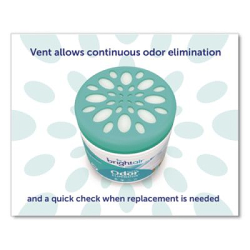 BRIGHT Air Super Odor Eliminator, Linen and Spring Breeze, 14 oz Jar, 6/Carton (901046CT)