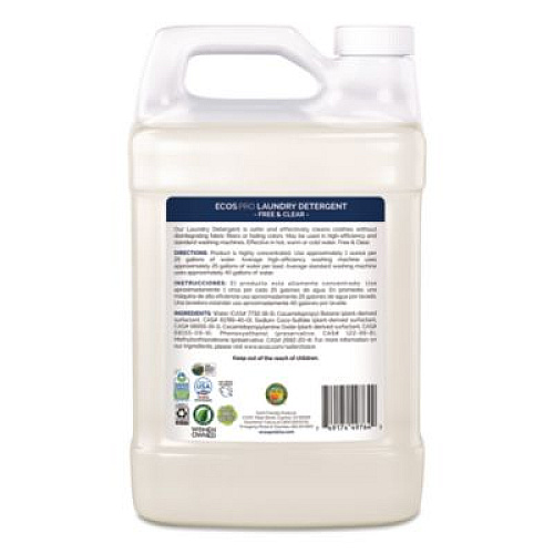 ECOS PRO Free and Clear Laundry Detergent, HE Compatible,128 oz Bottle, 4/Carton (PL976404)