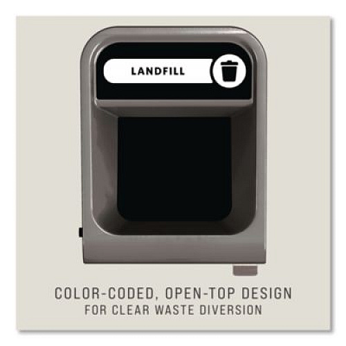 Rubbermaid Commercial Configure Indoor Recycling Waste Receptacle, Landfill, 23 gal, Metal, Gray (1961621)