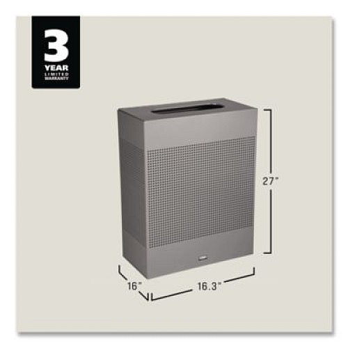 Rubbermaid Commercial Designer Line Silhouettes Waste Receptacle, 22.5 gal, Steel, Silver Metallic (SR18EPLSM)
