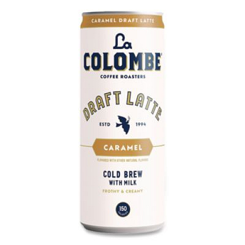 La Colombe Draft Latte Cold Brew, Caramel Latte, 11 oz Can, 12/Carton (LCT00499)