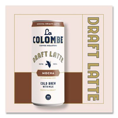 La Colombe Draft Latte Cold Brew, Mocha Latte, 11 oz Can, 12/Carton (LCT00500)