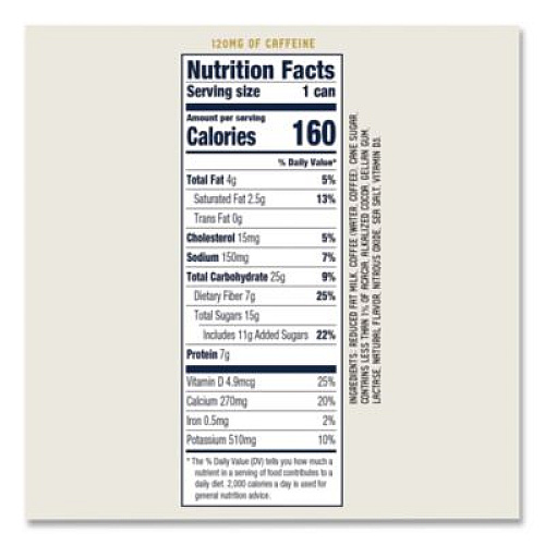 La Colombe Draft Latte Cold Brew, Mocha Latte, 11 oz Can, 12/Carton (LCT00500)