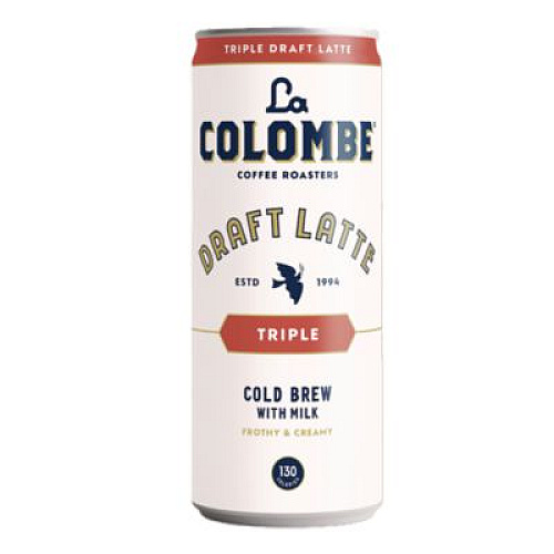 La Colombe Draft Latte Cold Brew, Triple Shot Espresso Latte, 11 oz Can, 12/Carton (LCT00501)