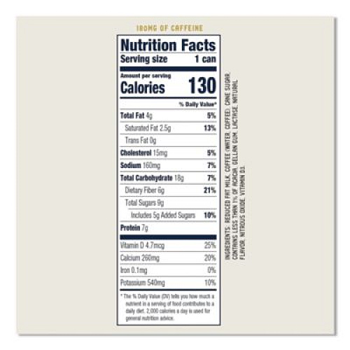 La Colombe Draft Latte Cold Brew, Triple Shot Espresso Latte, 11 oz Can, 12/Carton (LCT00501)