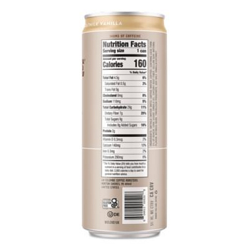 La Colombe Draft Latte Cold Brew, Vanilla Latte with Oat Milk, 11 oz Can, 12/Carton (LCT00521)