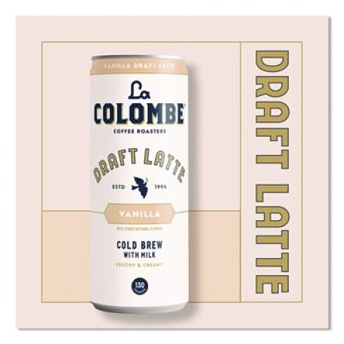 La Colombe Draft Latte Cold Brew, Vanilla Latte, 11 oz Can, 12/Carton (LCT30502)