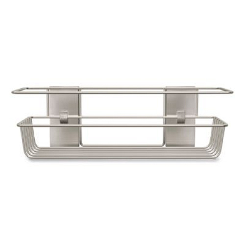 Command Bath Shower Caddy, 12.75 x 4.25 x 4, Satin Nickel (24358308)