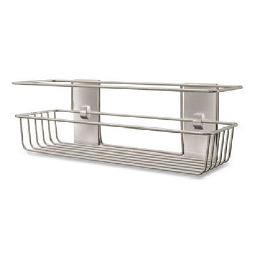 Command Bath Shower Caddy, 12.75 x 4.25 x 4, Satin Nickel (24358308)