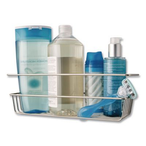 Command Bath Shower Caddy, 12.75 x 4.25 x 4, Satin Nickel (24358308)