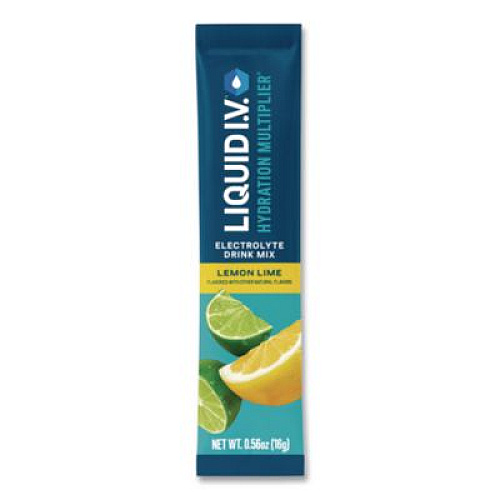 LIQUID I.V. Hydration Multiplier, Lemon-Lime, 0.56 oz Stick, 15/Pack (EHC47494)