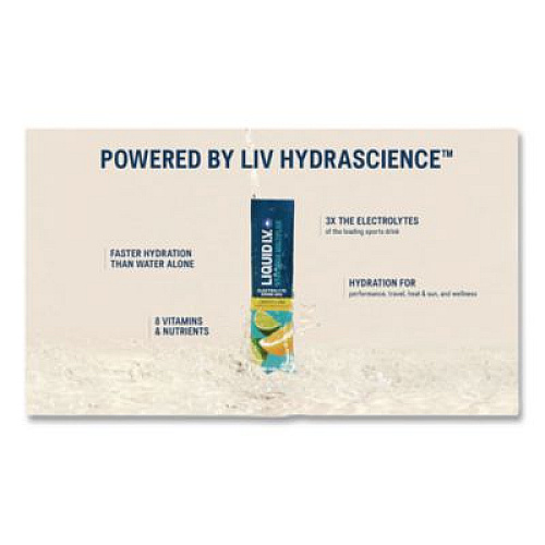 LIQUID I.V. Hydration Multiplier, Lemon-Lime, 0.56 oz Stick, 15/Pack (EHC47494)
