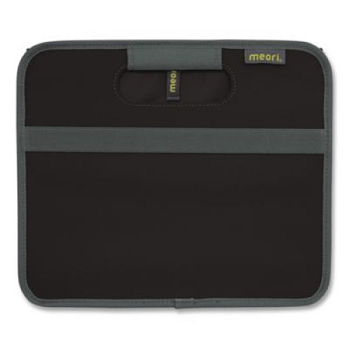 meori Classic Foldable Storage Box, Large, 2 Sections, 12.6 x 19.69 x 10.83, Lava Black (A100001)