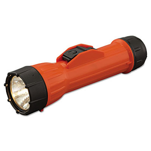 Bright Star WorkSAFE Waterproof Flashlight, 2 D Batteries, Orange/Black (14460)