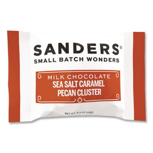 Sanders Small Batch Wonders Snack-Size Sea Salt Caramel Pecan Cluster, 48 Pieces, 24 oz Box (MRY27160)