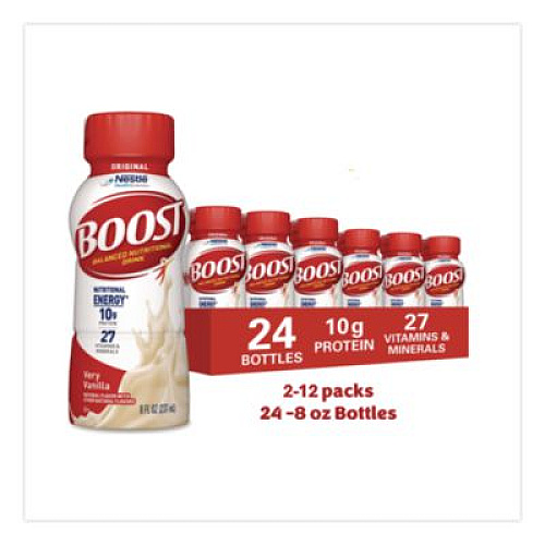 Boost Original Nutritional Drink, Very Vanilla, 8 oz Bottle, 24/Carton (ZHC02802)