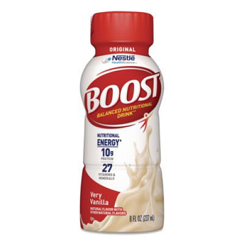 Boost Original Nutritional Drink, Very Vanilla, 8 oz Bottle, 24/Carton (ZHC02802)