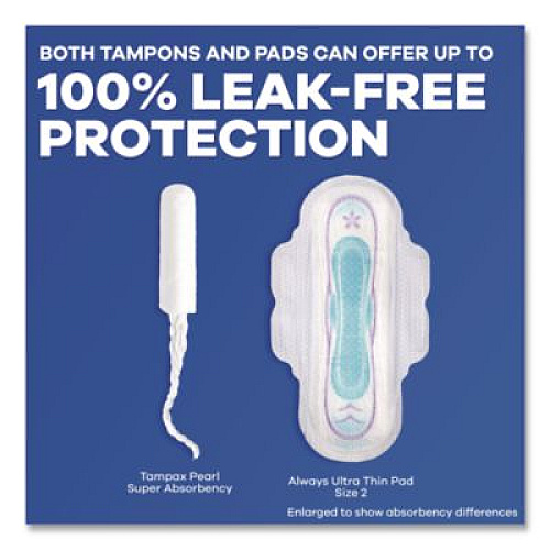 Tampax Pearl Tampons, Super Absorbency, 36/Pack (00370)