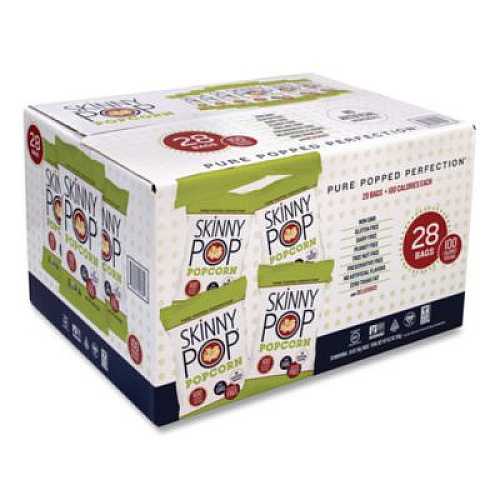 SkinnyPop Popcorn, Original, 0.65 oz Bag, 28/Carton (SKP00462)