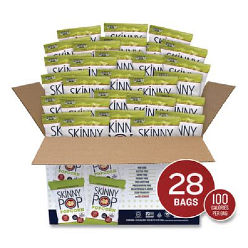 SkinnyPop Popcorn, Original, 0.65 oz Bag, 28/Carton (SKP00462)