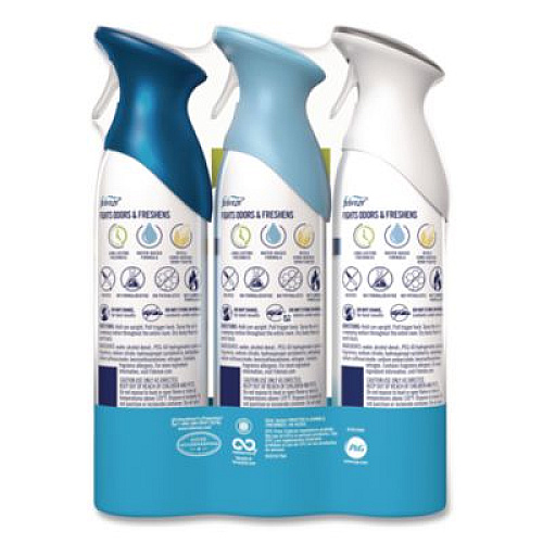 Febreze AIR Variety Pack, Heavy-Duty Crisp Clean/Linen and Sky/Ocean, 8.8 oz Aerosol Spray, 3/Pack (10677)