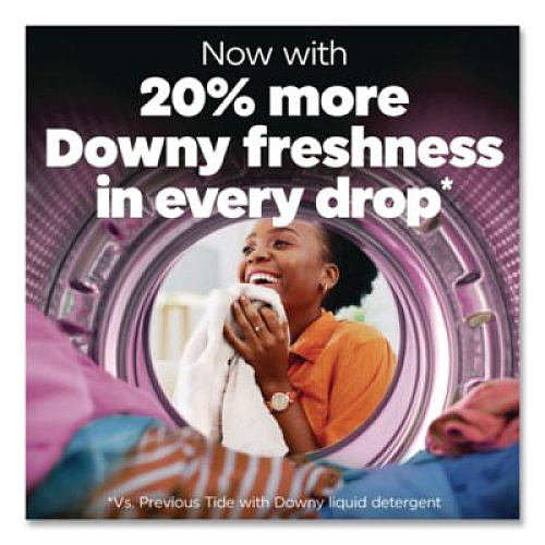 Tide Plus Boost of Ultra Downy Laundry Detergent, HE Compatible, April Fresh Scent, 73 oz Bottle (17523)