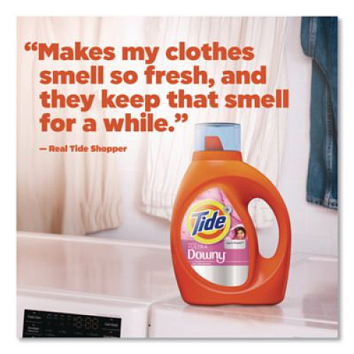 Tide Plus Boost of Ultra Downy Laundry Detergent, HE Compatible, April Fresh Scent, 73 oz Bottle (17523)