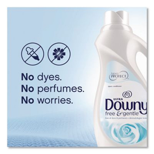 Downy Free and Gentle Liquid Fabric Softener, Unscented, 111 oz Bottle (18262)