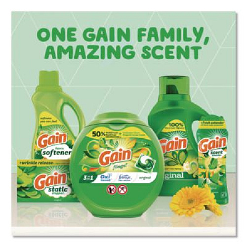 Gain Liquid Laundry Detergent, HE Compatible, Original Scent, 194 oz Bottle (19114)
