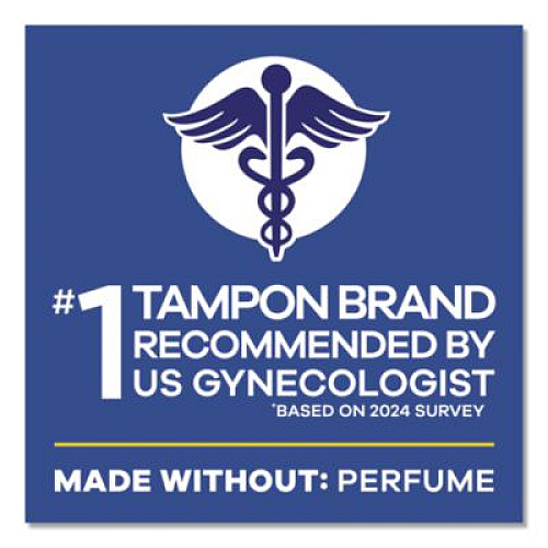 Tampax Pearl Tampons, Regular Absorbency, 50/Pack (71135)