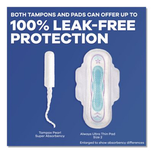 Tampax Pearl Tampons, Light/Regular/Super Absorbency, 47/Pack (71447)