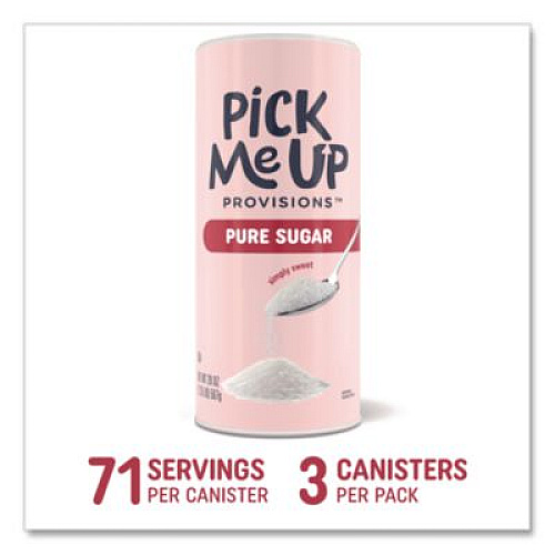 Pick Me Up Provisions Pure Sugar, 20 oz Canister, 3/Pack (PM62433)