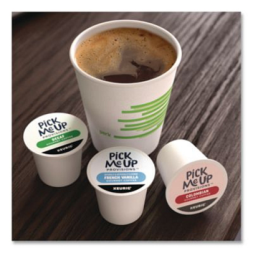Pick Me Up Provisions Decaf Coffee K-Cups, Medium Roast, 96/Carton (PM62435CT)