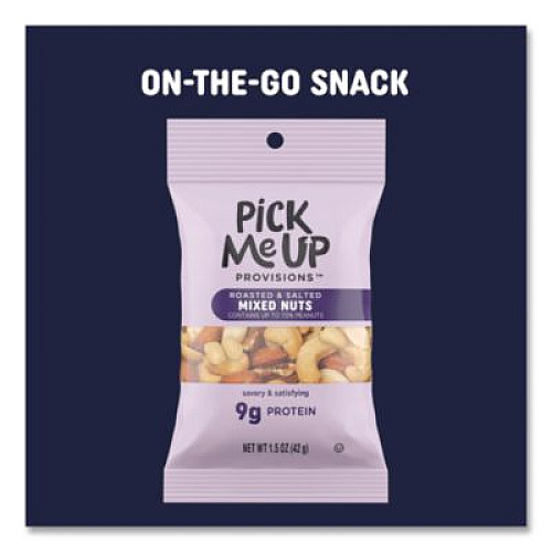 Pick Me Up Provisions Roasted and Salted Mixed Nuts, 1.5 oz Pouch, 36/Box (PM62982)