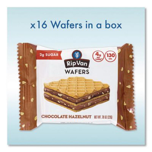 Rip Van Wafers, Chocolate Hazelnut, 0.78 oz Packet, 16/Box (RVW70519)
