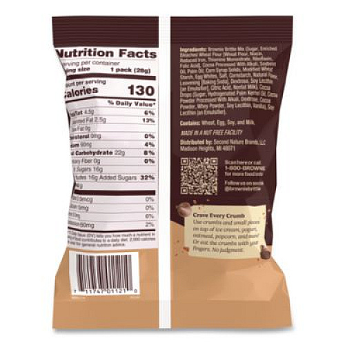 Sheila Gs Brownie Brittle Crunchy Brownie Snack Variety Pack, Chocolate Chip and Salted Caramel, 2 oz Bag, 20/Carton (KAR01416)