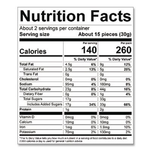 Sheila Gs Brownie Brittle Chocolate Chip Crisps, 2 oz Bag, 24/Carton (SGB01122)